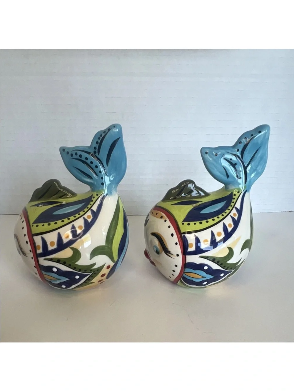 Discontinued Espana Lifestyle Bocca Collection Whimsical Fish Salt & Pepper Set
